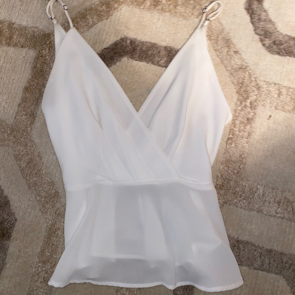 White V-Neck top